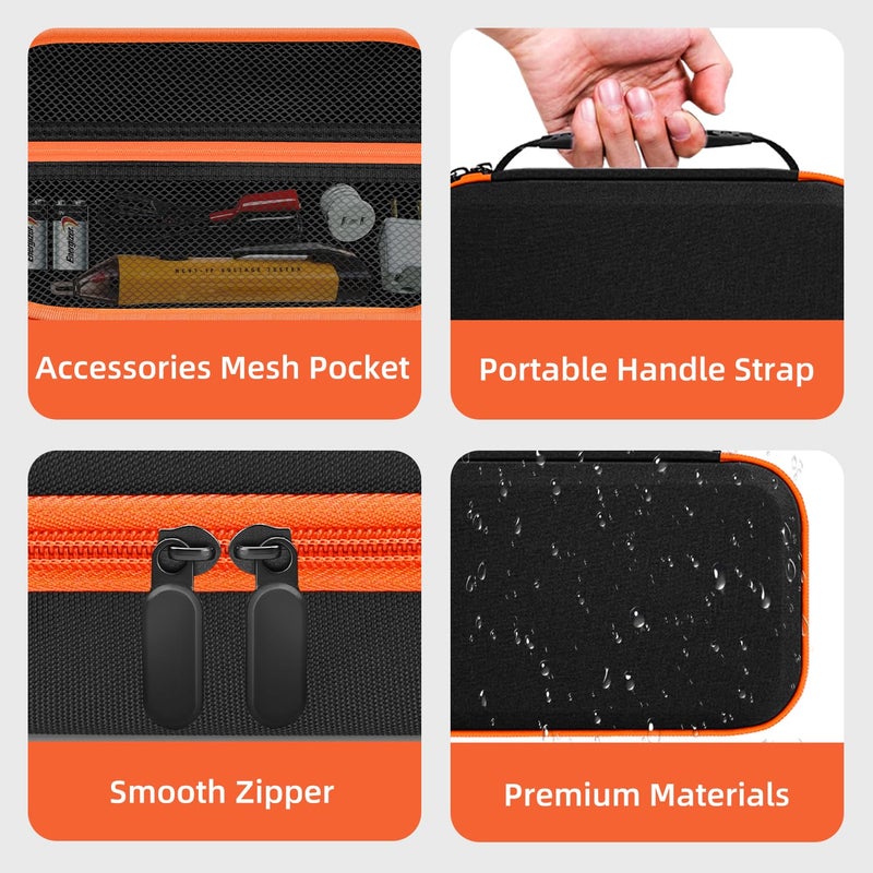 HESPLUS Hard Case for Klein Tools ET310 AC Circuit Breaker Finder Electric Tester & 80016 Tool Kit & RT250 GFCI Outlet Tester and Accessories Electrical Tools Storage Organizer Bag, Black (Case Only) - Image 4